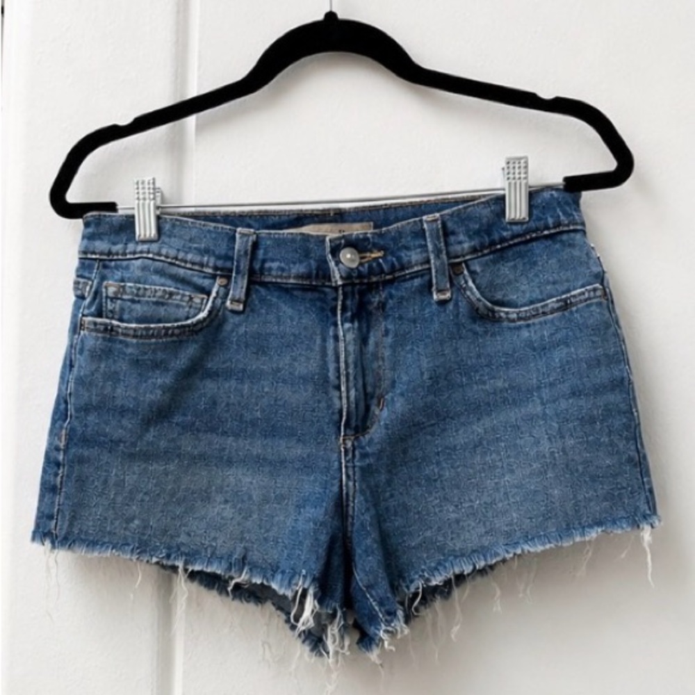 JOE’S Classic Blue Denim Frayed Hem Women's Shorts